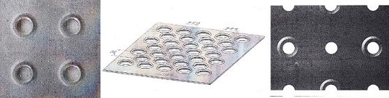 Anti-slip perforated plates